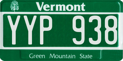 VT license plate YYP938
