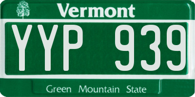VT license plate YYP939