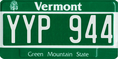 VT license plate YYP944