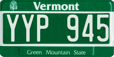 VT license plate YYP945