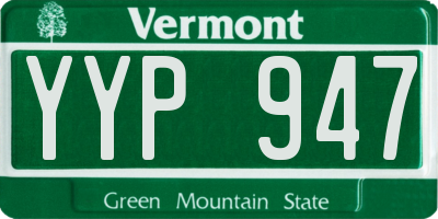 VT license plate YYP947