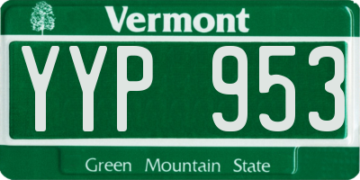 VT license plate YYP953