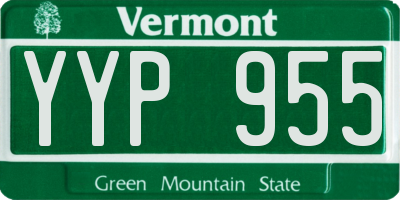 VT license plate YYP955