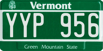 VT license plate YYP956