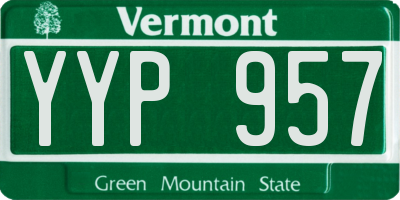 VT license plate YYP957