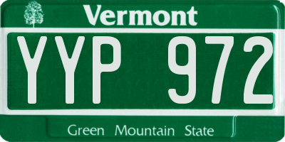 VT license plate YYP972