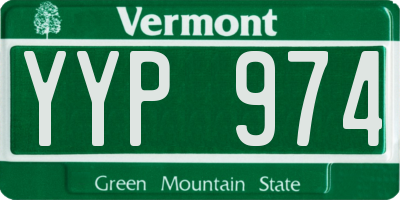 VT license plate YYP974