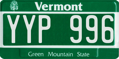 VT license plate YYP996