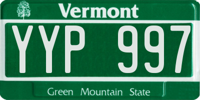VT license plate YYP997
