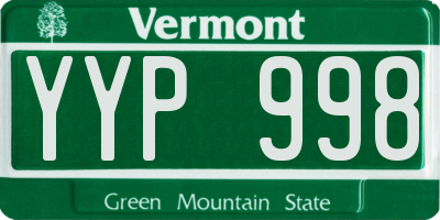 VT license plate YYP998