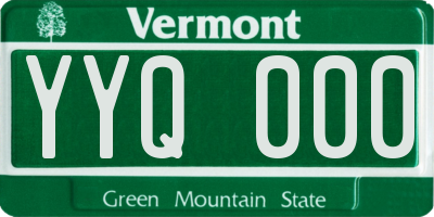 VT license plate YYQ000