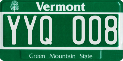 VT license plate YYQ008