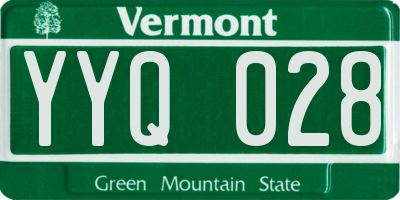 VT license plate YYQ028