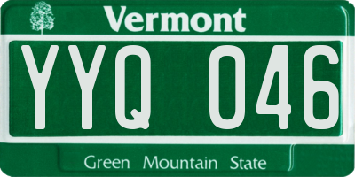 VT license plate YYQ046