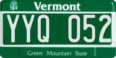 VT license plate YYQ052