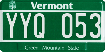 VT license plate YYQ053