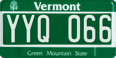 VT license plate YYQ066