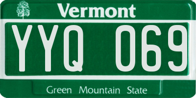 VT license plate YYQ069
