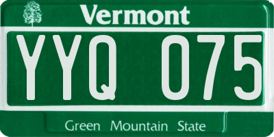 VT license plate YYQ075