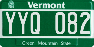 VT license plate YYQ082