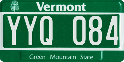 VT license plate YYQ084