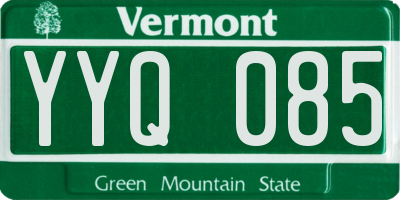 VT license plate YYQ085