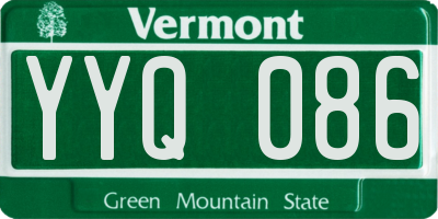 VT license plate YYQ086