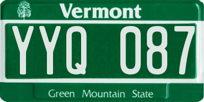VT license plate YYQ087