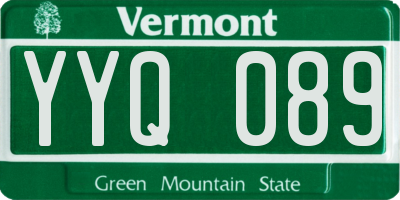 VT license plate YYQ089