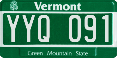VT license plate YYQ091