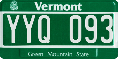 VT license plate YYQ093