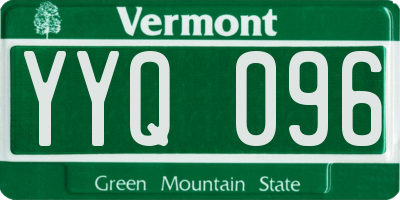 VT license plate YYQ096