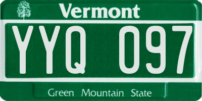 VT license plate YYQ097