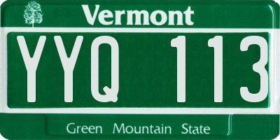VT license plate YYQ113