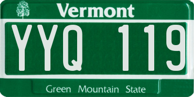 VT license plate YYQ119