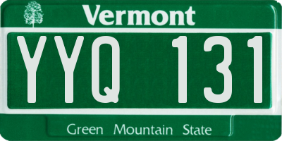 VT license plate YYQ131