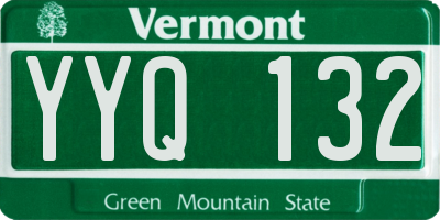 VT license plate YYQ132
