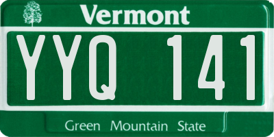 VT license plate YYQ141