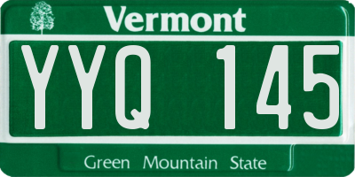 VT license plate YYQ145