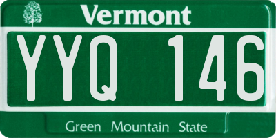 VT license plate YYQ146