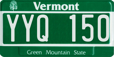 VT license plate YYQ150