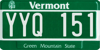 VT license plate YYQ151