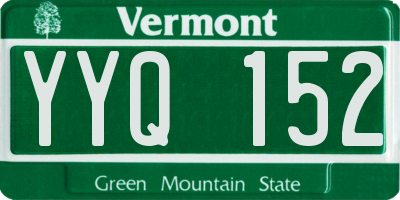 VT license plate YYQ152