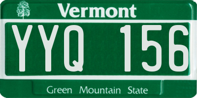 VT license plate YYQ156