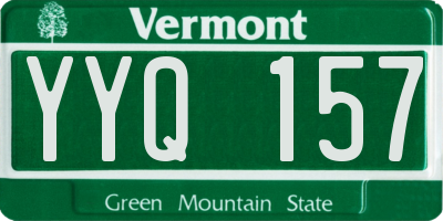 VT license plate YYQ157