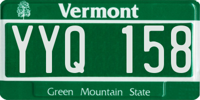 VT license plate YYQ158