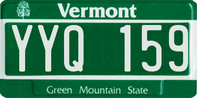 VT license plate YYQ159