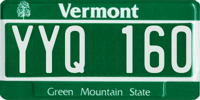VT license plate YYQ160