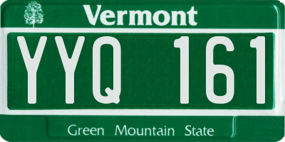 VT license plate YYQ161