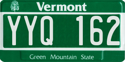 VT license plate YYQ162
